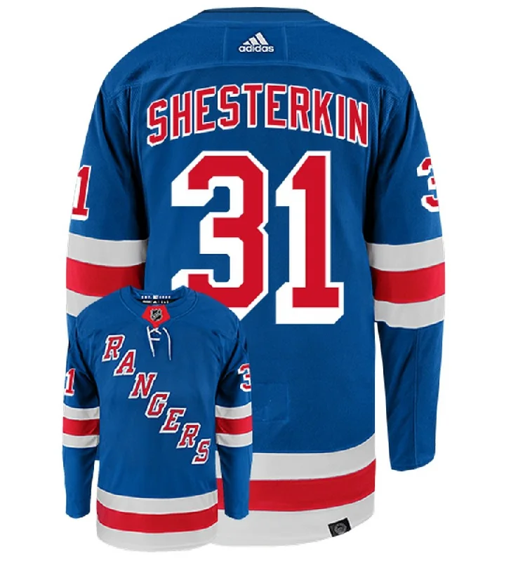 Igor Shesterkin New York Rangers Adidas Primegreen Authentic NHL Hockey Jersey